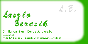 laszlo bercsik business card