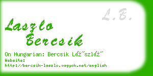 laszlo bercsik business card